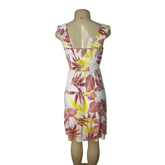 Floral Smocked Sleeveless Sundress With Ruffle Straps Soma Size S - New - Picture 3 of 7